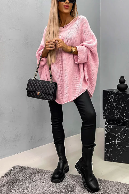 Cozy Batwing Sleeves Overisized Pullover Sweater