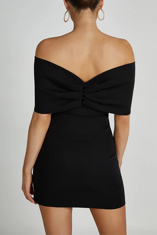 Trixiedress Bow Off Shoulder Bodycon Mini Party Dress