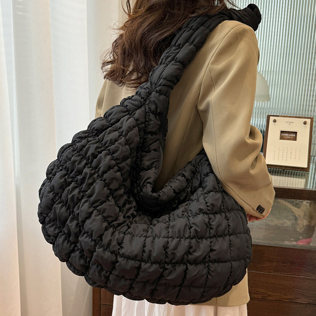 Trixiedress Lightweight Quilted Grid Puffer Tote Bag