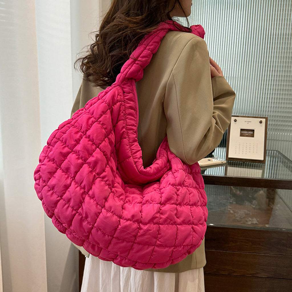 Trixiedress Lightweight Quilted Grid Puffer Tote Bag