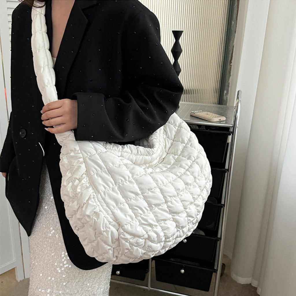 Trixiedress Lightweight Quilted Grid Puffer Tote Bag