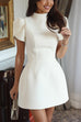 Trixiedress Mockneck Petal Sleeves Bow Knot Cut Out Mini Dress