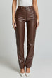 Trixiedress High Rise Pocketed Casual Faux Leather Pants
