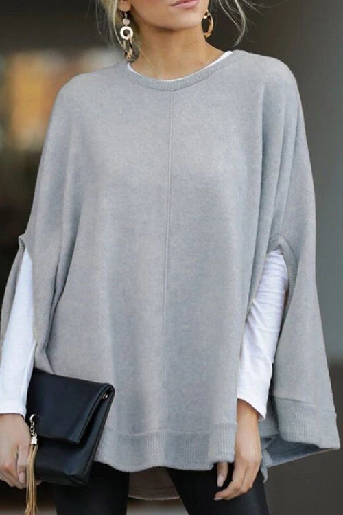 Trixiedress Crewneck Batwing Sleeve Cloak Top