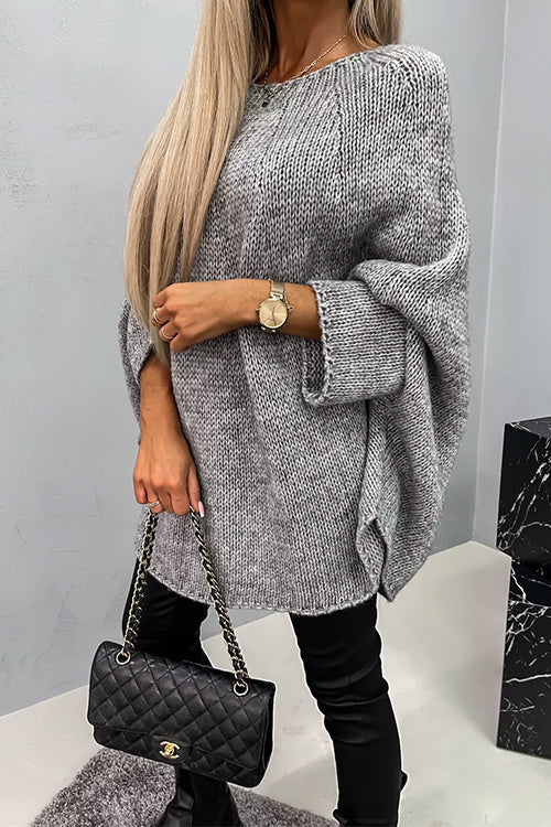 Cozy Batwing Sleeves Overisized Pullover Sweater