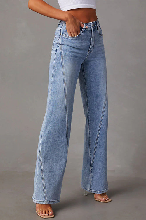 Trixiedress Timeless Distressed Straight Leg Splice Jeans