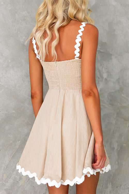 Trixiedress Waisted Ric Rac Color Block Cami Sundress