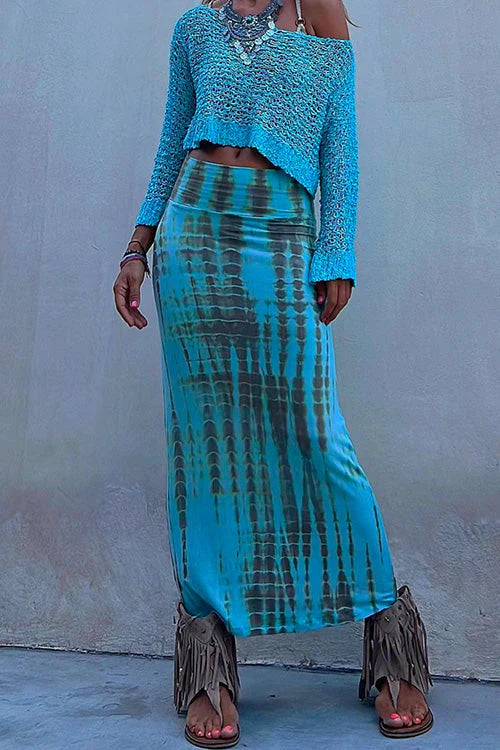 Trixiedress Chicest High Waist Tie Dye Skirts