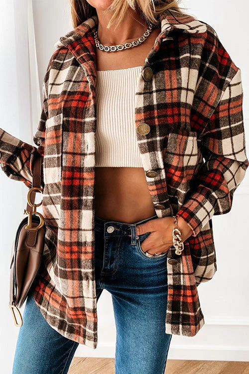 Trixiedress Button Down Plaid Shacket