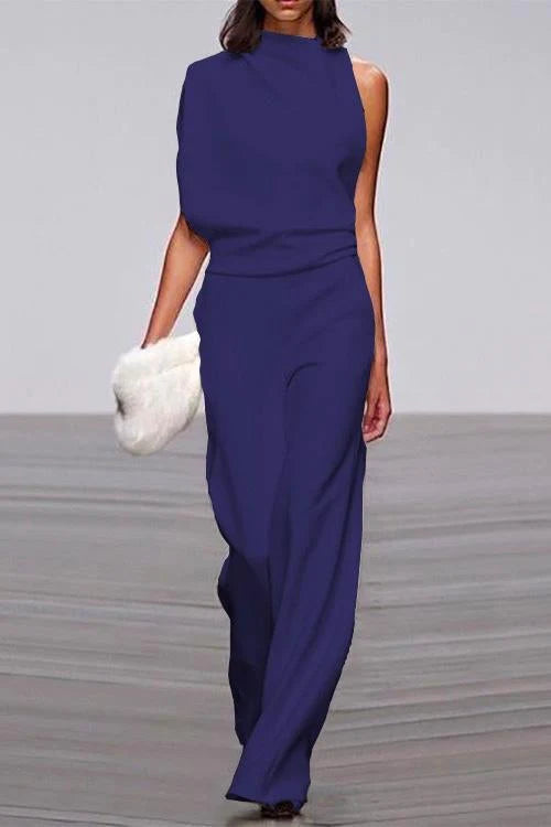 Trixiedress Chicest One Shoulder Wide Leg Jumpsuit