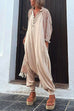 Trixiedress La Vie Pocketed Half Button Hoodied Jumpsuit