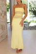 Trixiedress Spaghetti Strap Cut Out Waist Splice Maxi Dress
