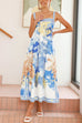 Trixiedress Pocketed Side Slit Printed Maxi Cami Dress