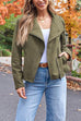 Trixiedress Zip Up Pocketed Faux Suede Moto Jacket(in 7 Colors)