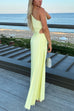 Trixiedress One Shoulder Cut Out Irregular Hem Pleated Satin Maxi Dress