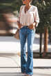 Trixiedress Distressed Bell Bottoms Skinny Denim Pants