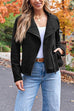 Trixiedress Zip Up Pocketed Faux Suede Moto Jacket(in 7 Colors)