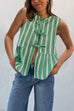 Trixiedress Crewneck Sleeveless Striped Ruffle Bow Top