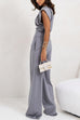 Trixiedress Ruched Asymmetrical Top and Wide Leg Pants Set