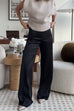 Trixiedress High Rise Straight Leg Satin Pants