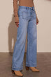 Trixiedress Chic Straight Wide Leg Denim Pants
