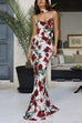 Trixiedress Spaghetti Strap Open Back Floral Print Maxi Dress
