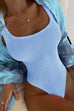 Trixiedress Low Back High Cut Crinkle One Piece Swimsuit