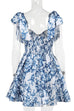 Trixiedress Bow Shoulder Floral Print A-line Mini Cami Dress