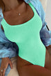 Trixiedress Low Back High Cut Crinkle One Piece Swimsuit