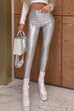 Trixiedress Front Zipper Up Faux Leather Leggings Pants