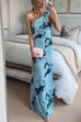 Trixiedress Strapless Tube Floral Print Bodycon Maxi Dress
