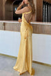Trixiedress One Shoulder Open Back Tie Knot Satin Maxi Dress