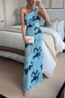 Trixiedress Strapless Tube Floral Print Bodycon Maxi Dress