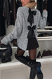 Trixiedress Crewneck Bow Back Cut Out Cozy Sweater