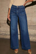 Trixiedress Chic Straight Wide Leg Denim Pants
