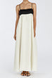 Trixiedress Backless Color Block Splice Swing Maxi Cami Dress