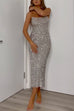 Trixiedress Spaghetti Strap Sequin Midi Party Dress