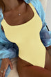 Trixiedress Low Back High Cut Crinkle One Piece Swimsuit