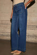 Trixiedress Chic Straight Wide Leg Denim Pants