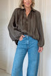 Trixiedress Lapel Batwing Sleeves Zip Up Bomber Jacket