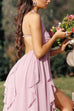 Trixiedress Sleeveless Open Back High Slit Ruffle Maxi Dress