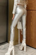 Trixiedress Front Zipper Up Faux Leather Leggings Pants