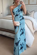 Trixiedress Strapless Tube Floral Print Bodycon Maxi Dress