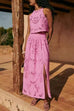 Trixiedress Lace Hollow Out Slit A-line Maxi Skirt