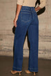 Trixiedress Chic Straight Wide Leg Denim Pants