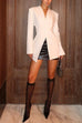 Trixiedress Chic V Neck Single Button Irregular Blazer