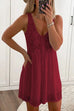 Trixiedress Lace Floral Buttons Swing Sleeveless Dress