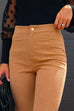Trixiedress One Button Corduroy Flare Pants with Pockets