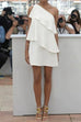 Trixiedress One Shoulder Sleeveless Ruffle Party Dress