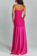 Trixiedress Mesh V Neck Strapless Splice Flare Maxi Party Dress